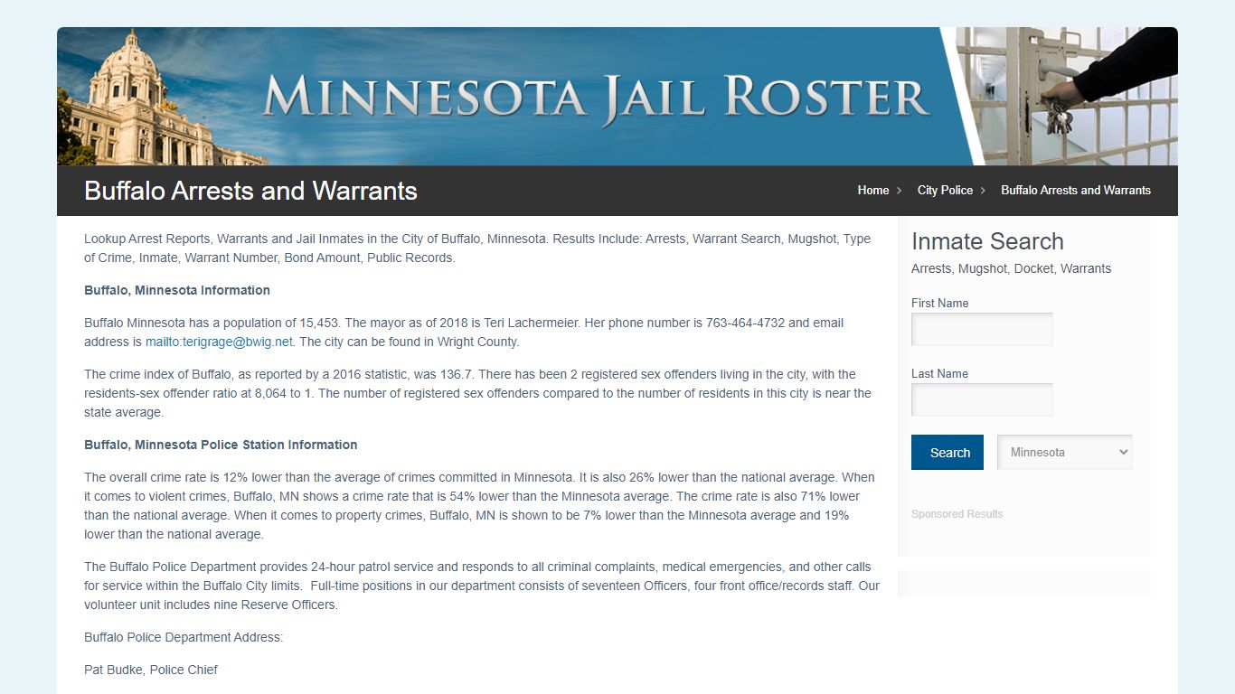 Buffalo Arrests and Warrants | Jail Roster Search